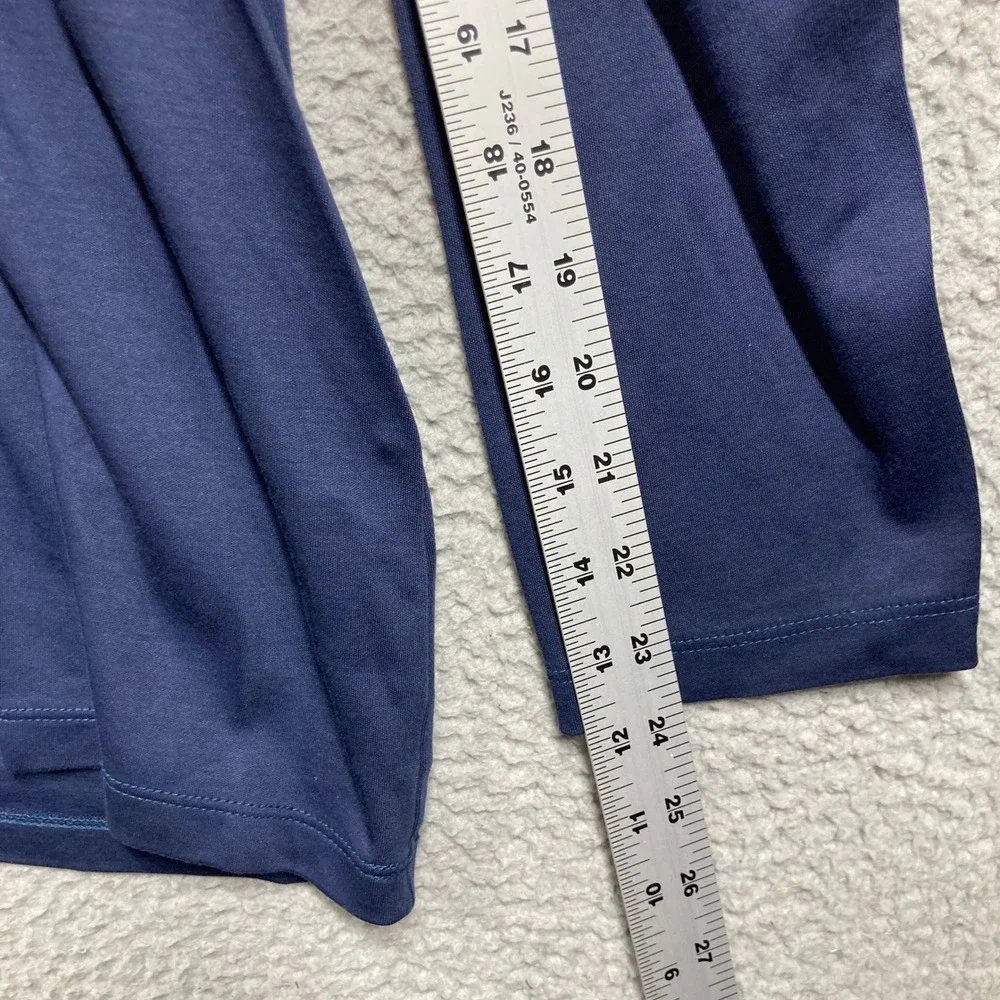 L.L. Bean Cowl Neck Top Women 2X Navy Blue Supima Cotton Long Sleeve Comfort
